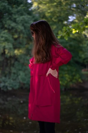 Husky Nevr L magenta dámský hardshell kabát
