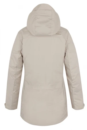 Husky Naveli L beige dámský hardshellový plněný kabát