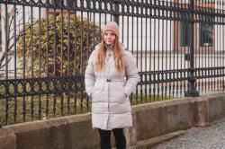 Husky Nerine L beige dámský hardshellový plněný kabát