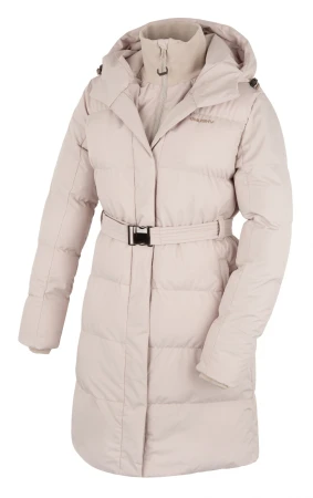 Husky Nerine L beige dámský hardshellový plněný kabát