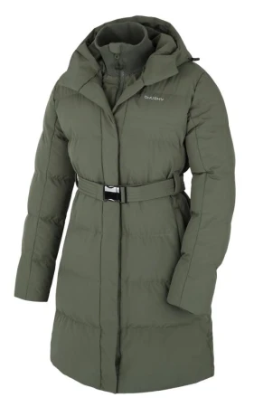 Husky Nerine L khaki dámský hardshellový plněný kabát