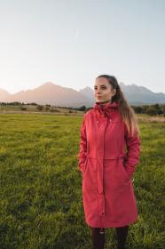 Husky Sephie L red dámský softshell kabát