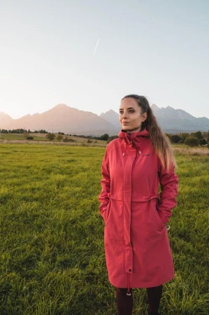Husky Sephie L red dámský softshell kabát