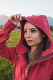 Husky Sephie L red dámský softshell kabát