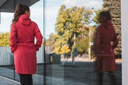 Husky Sephie L red dámský softshell kabát