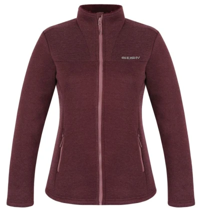 Husky Akra L dark bordo dámský svetr na zip