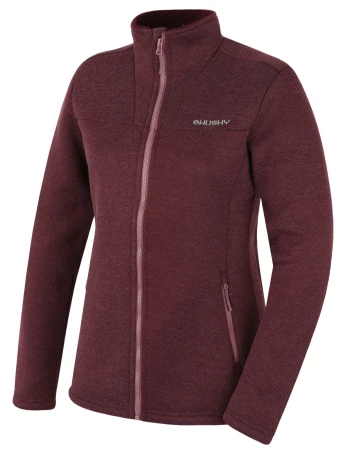 Husky Akra L dark bordo dámský svetr na zip