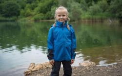 Husky Dětská softshell bunda Sonny K modrá POUZE 152 (VÝPRODEJ)