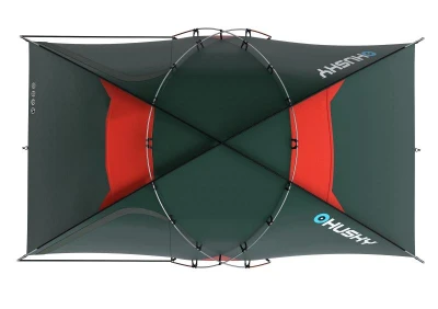 Husky Felen 3-4 zelený expediční stan + sleva 500,- na příslušenství