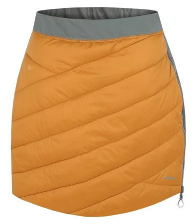 Husky Freez L mustard/dk. grey green dámská oboustranná zimní sukně POUZE L (VÝPRODEJ)