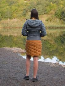 Husky Freez L mustard/dk. grey green dámská oboustranná zimní sukně POUZE L (VÝPRODEJ)