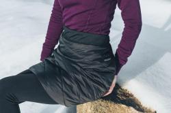 Husky Freez L mustard/dk. grey green dámská oboustranná zimní sukně POUZE L (VÝPRODEJ)