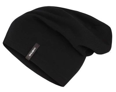 Husky Merhat black merino čepice