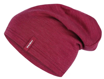 Husky Merhat faded bordo merino čepice