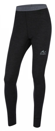 Husky Merea L black merino termoprádlo kalhoty