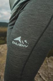 Husky Merea L dark grey merino termoprádlo nohavice