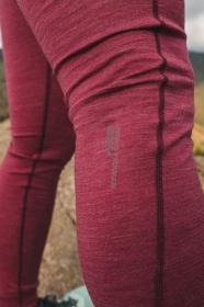 Husky Merea L faded bordo merino termoprádlo nohavice