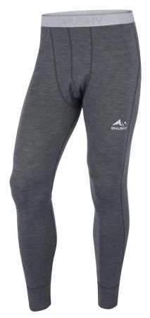 Husky Merea M dark grey/light grey merino termoprádlo kalhoty