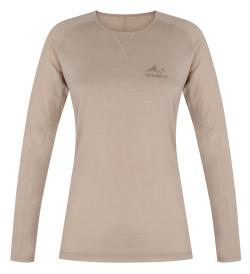 Husky Merow L beige dámske merino tričko
