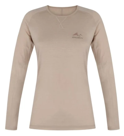 Husky Merow L beige dámske merino tričko