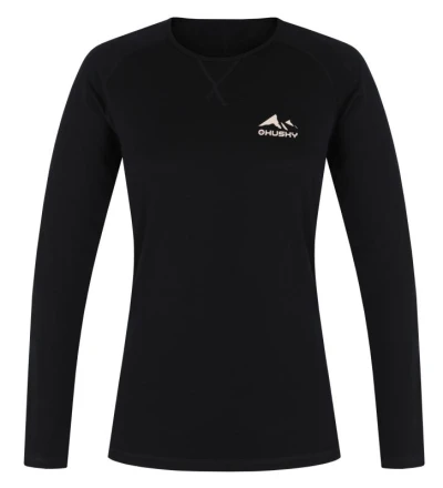 Husky Merow L black dámske merino tričko