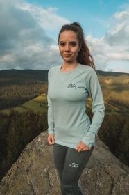 Husky Merow L faded mint merino termoprádlo triko