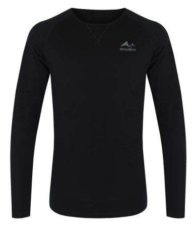 Husky Merow M black pánské merino triko