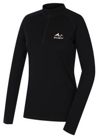Husky Merow Zip L black dámské merino tričko Husky Merow Zip L black dámské merino tričko