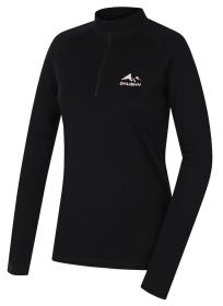 Husky Merow Zip L black dámské merino tričko Husky Merow Zip L black dámské merino tričko