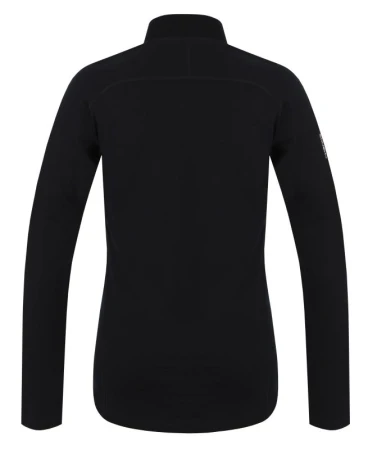 Husky Merow Zip L black dámske merino tričko