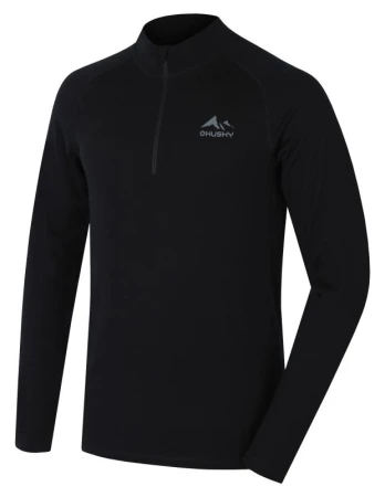 Husky Merow zip M black pánské merino triko Husky Merow zip M black pánské merino triko