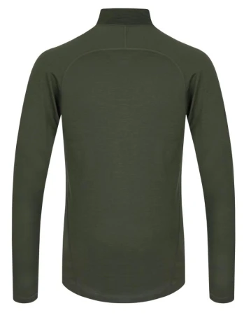 Husky Merow zip M green pánské merino triko