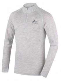 Husky Merow zip M light grey merino termoprádlo triko