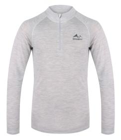 Husky Merow zip M light grey merino termoprádlo triko