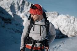 Husky Merow zip M light grey merino termoprádlo triko