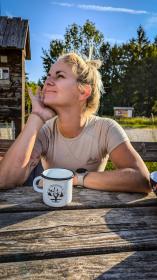 Husky Mersa L beige dámske merino tričko