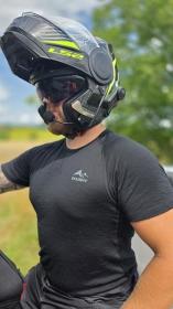 Husky Mersa M black pánské merino triko