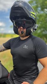 Husky Mersa M black pánské merino triko