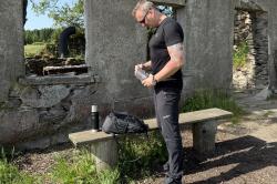 Husky Mersa M black pánské merino triko