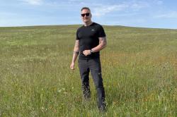 Husky Mersa M green pánské merino triko