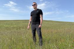 Husky Mersa M green pánské merino triko