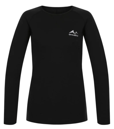 Husky Mertee L black dámske merino tričko