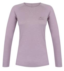 Husky Mertee L light purple dámske merino tričko