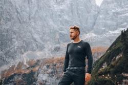 Husky Mertee M black pánské merino triko