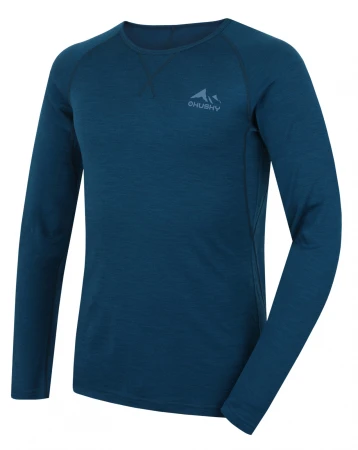 Husky Mertee M blue pánské merino triko