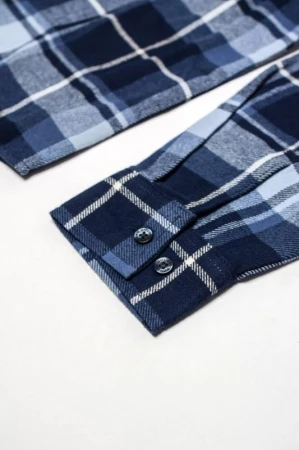 Husky Gaia M dark blue pánská flanelová košile