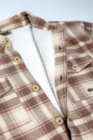 Husky Givi M beige pánska flanelová košeľa