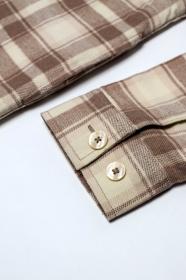 Husky Givi M beige pánska flanelová košeľa