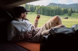 Husky Addy M black pánská fleecová mikina