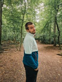 Husky Addy M mint/blue pánská fleecová mikina